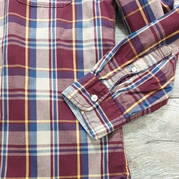 Urban Pipeline Men Medium Long Sleeve Shirt Plaid Casual Work Weekend Relax FLAW - Picture 7 of 12